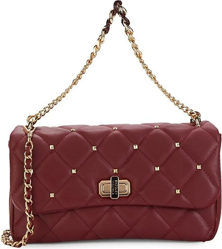 Medium Studded Quilted Shoulder Bag