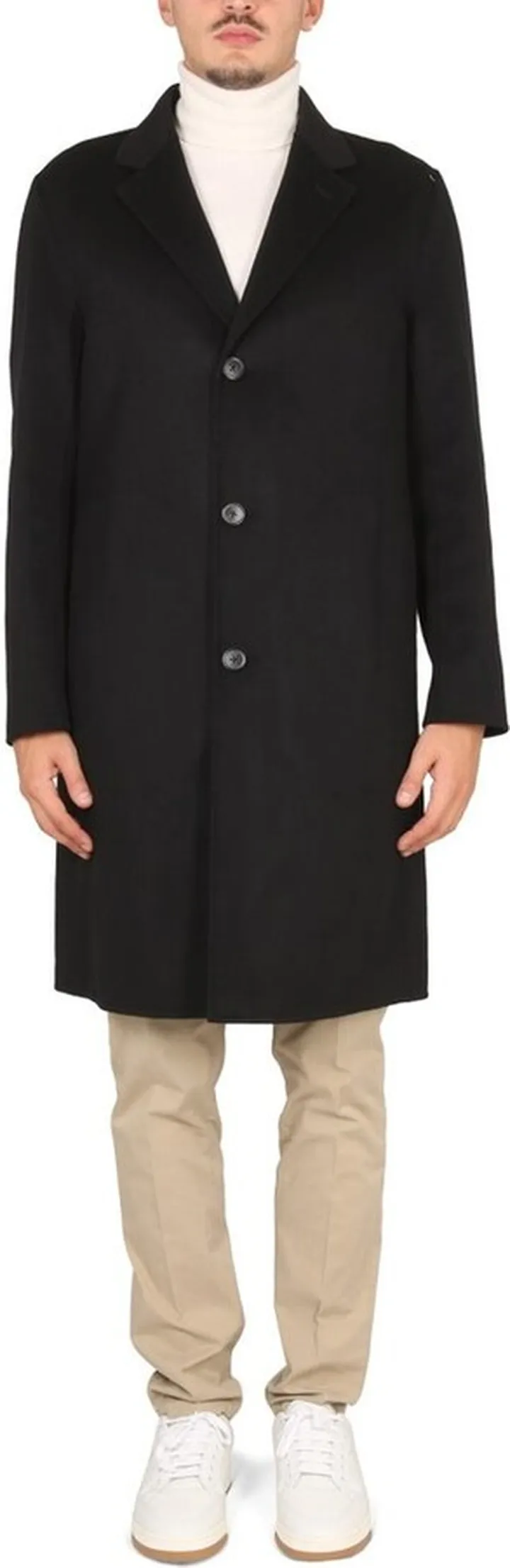 Theory Single-Breasted Long-Sleeved Coat