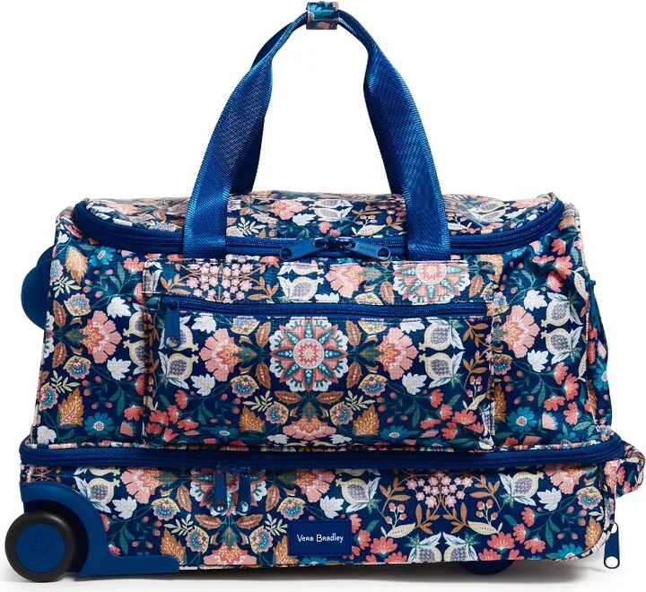 Vera Bradley Women's Ripstop Rolling Duffel Bag Black