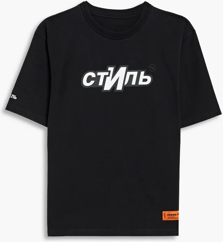 Printed cotton-jersey T-shirt