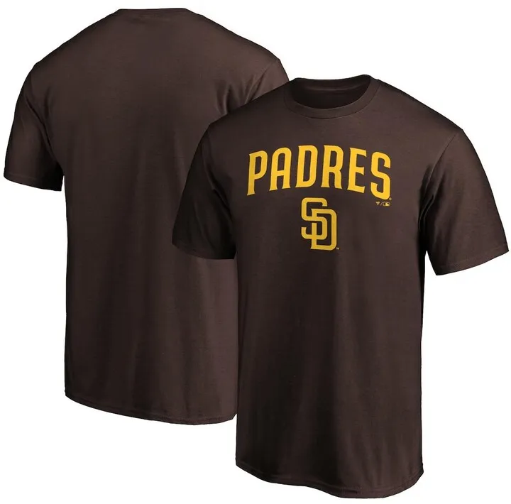 Men's Fanatics Branded Brown San Diego Padres Team Logo Lockup T-shirt