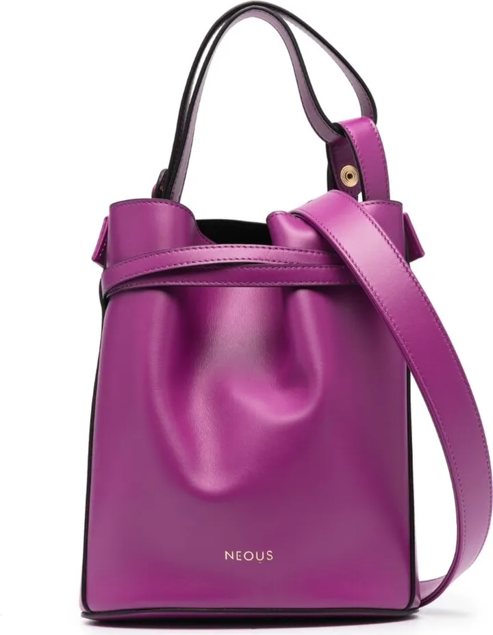 Logo-Stamp Leather Shoulder Bag