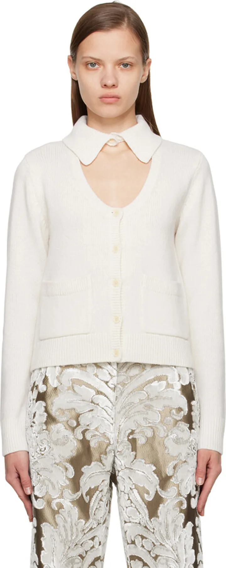Dries Van Noten Off-White Nel Cardigan