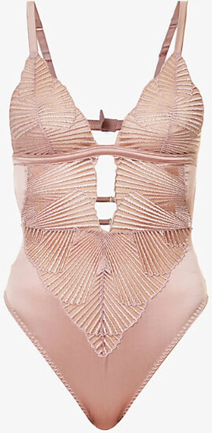Coco DE er Womens Rose Athena Semi-sheer Stretch-woven Body