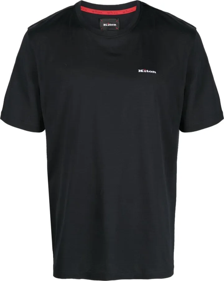 logo-embroidery cotton T-shirt