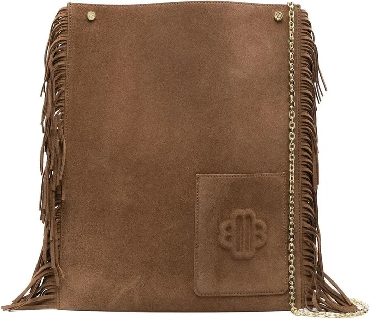 Fringed Suede Shoulder Bag