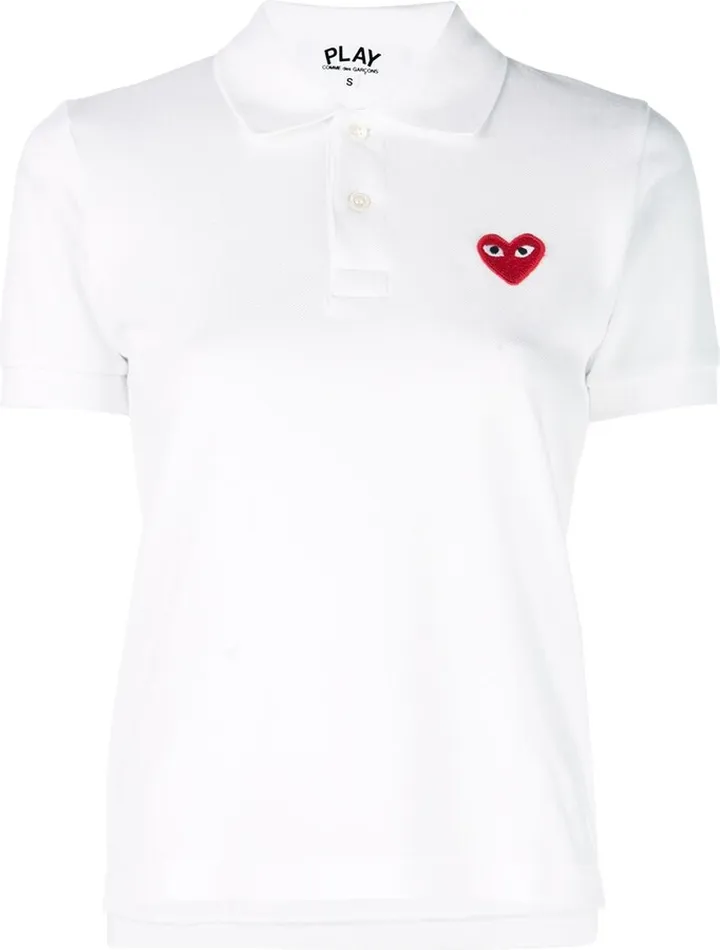 COMME DES GARCONS PLAY- Logo Cotton Polo Shirt