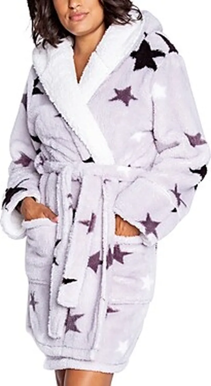 Pj Salvage Printed Plush Hooded Robe