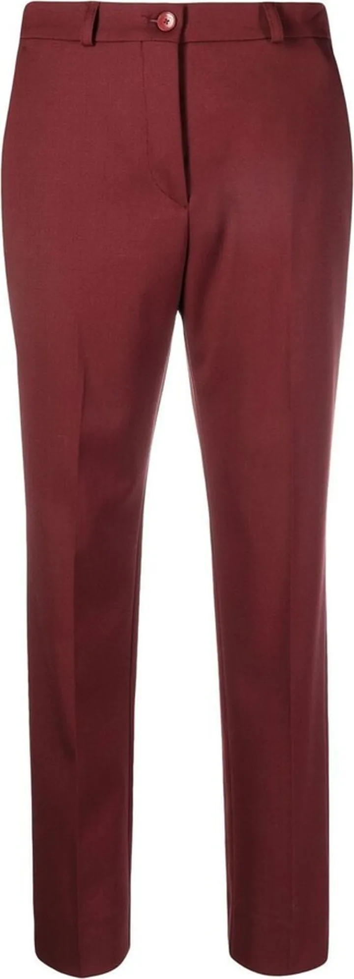 Cropped High-Waisted Trousers