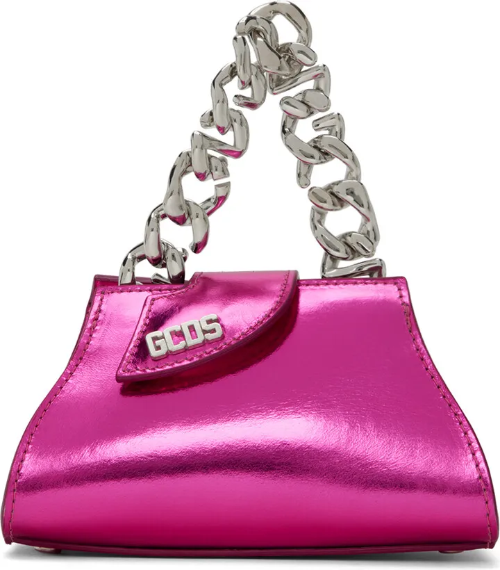 GCDS Pink Baby Comma Bag