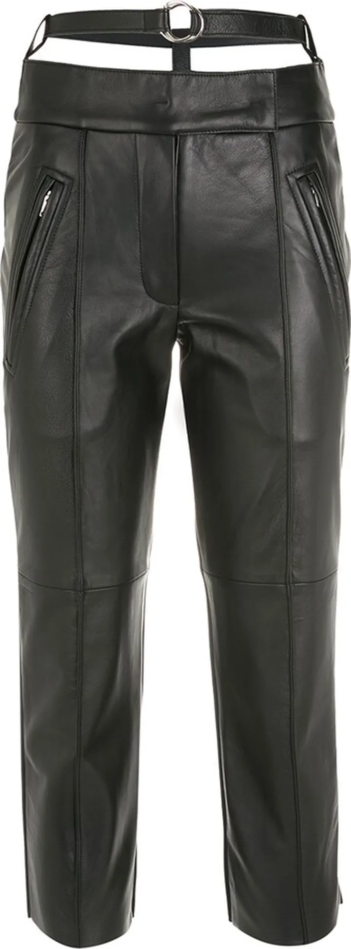 Cropped Leather Pants