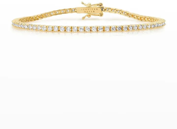 18k Yellow Gold Diamond Tennis Bracelet