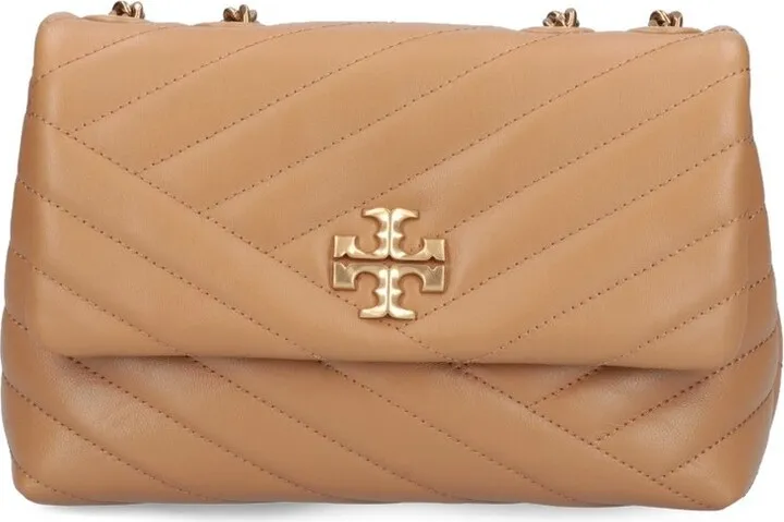 Tory Burch Kira Double T Logo Plaque Quilted Shoulder Bag