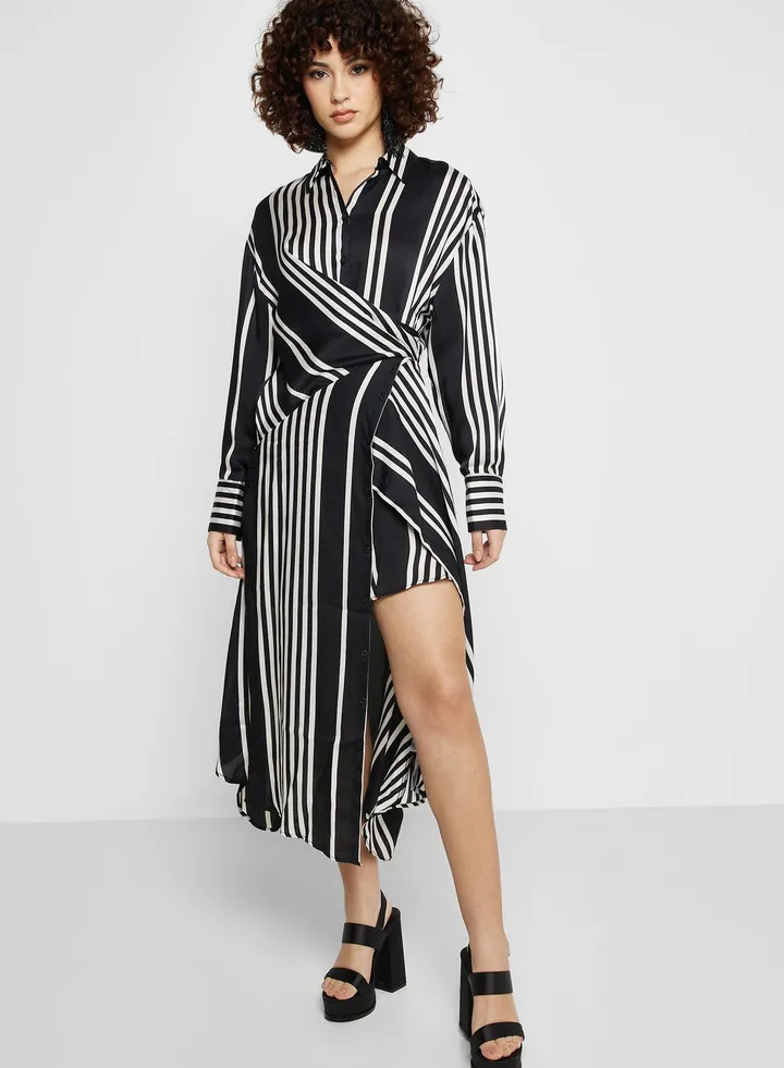 Striped Shirt Dress