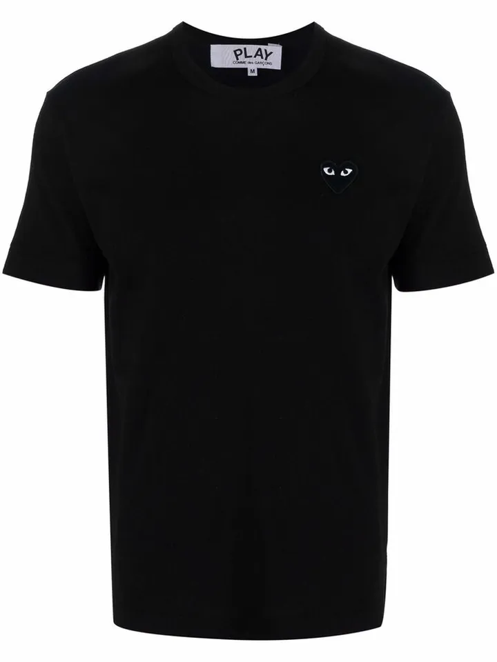 heart-patch crewneck T-shirt
