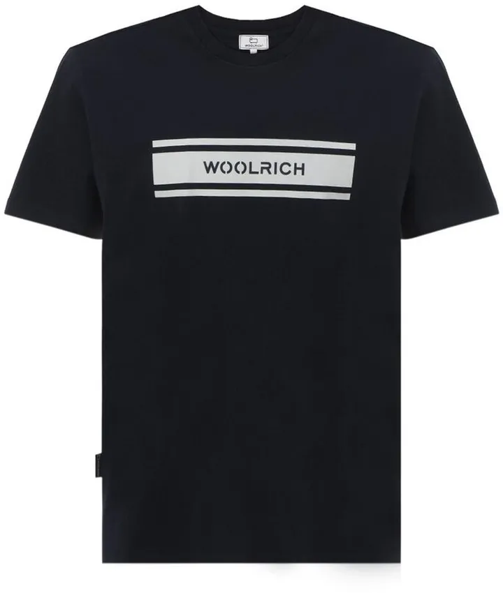 Woolrich Logo Stripe Crewneck T-Shirt