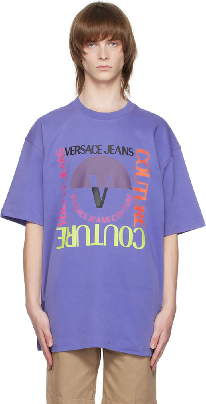 Versace Jeans Couture Blue V-Emblem T-Shirt