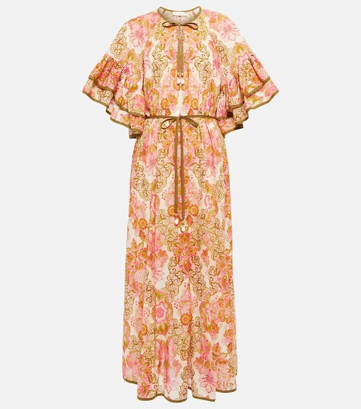 Floral cotton midi dress