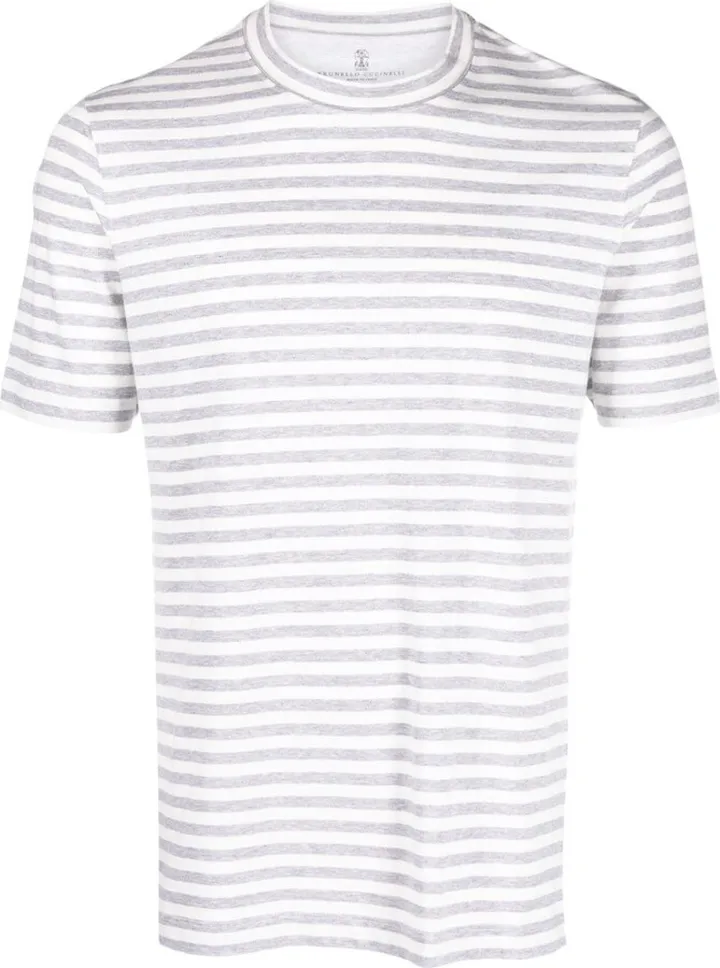 striped round-neck T-shirt