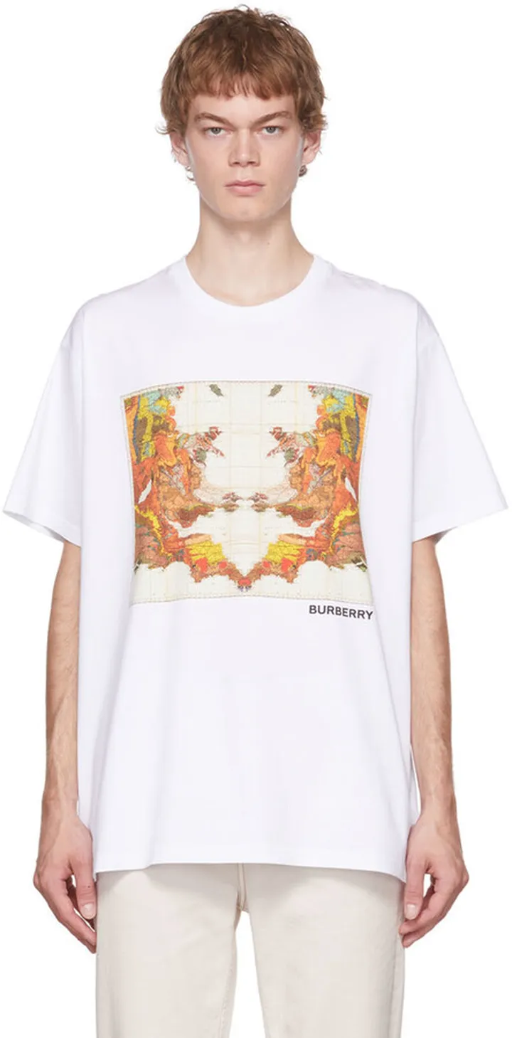 Burberry White Varvey T-Shirt