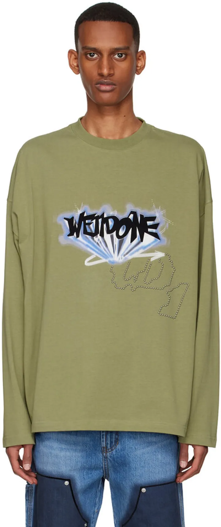 We11done Khaki Cotton T-Shirt