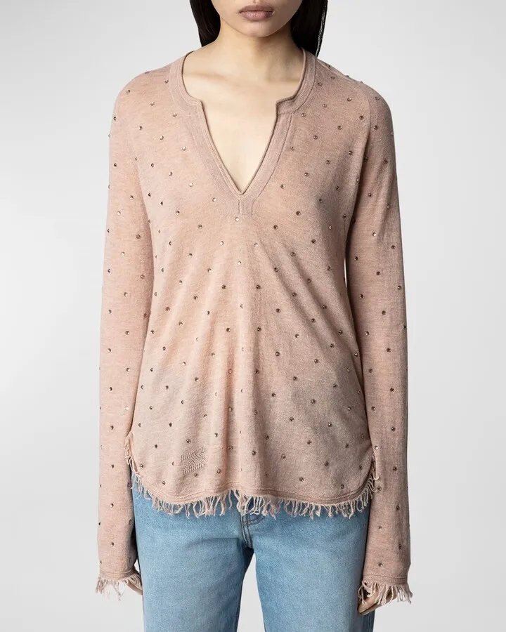 Riviera V-Neck Strass Top