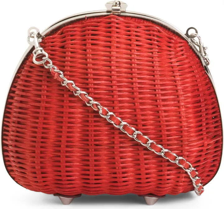 Melfi Rattan Clam Bag