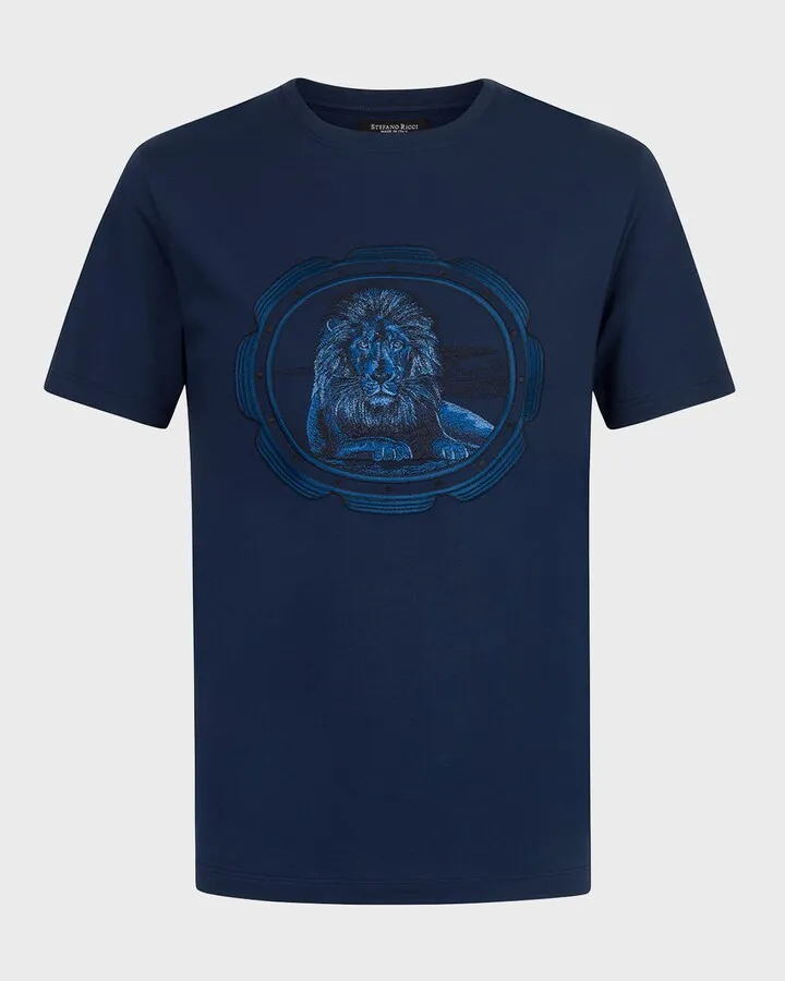 Men's 50th Anniversary Embroidered Lion Tee