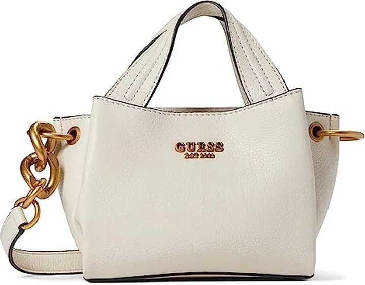 GUESS Zed Mini Girlfriend Carryall (Stone) Handbags