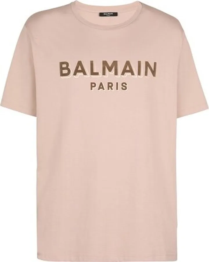 Flocked Balmain logo T-shirt