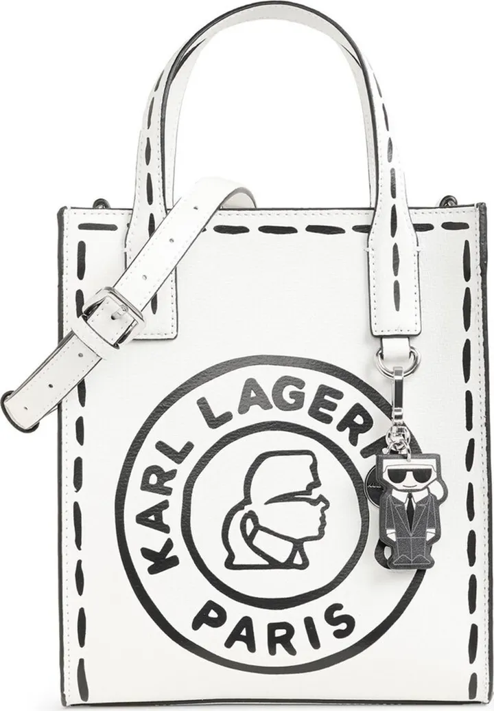Karl Lagerfeld Paris Small Leather Nouveau Tote Bag
