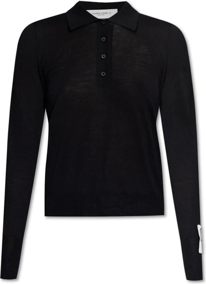 Golden Goose Deluxe Brand Long-Sleeved Knitted Polo Shirt