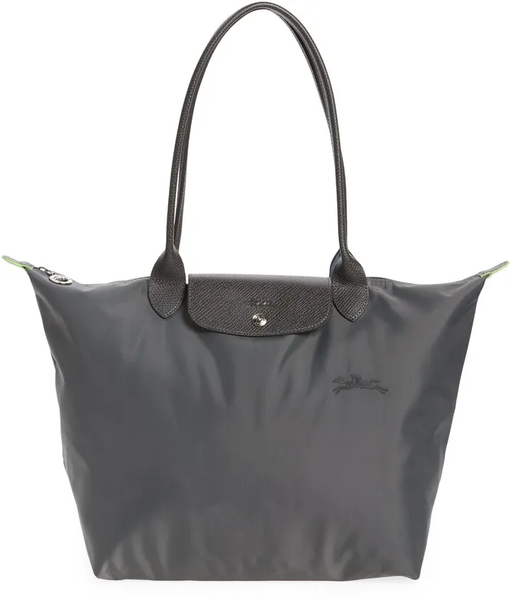 Le Pliage Green Recycled Canvas Large Shoulder Tote