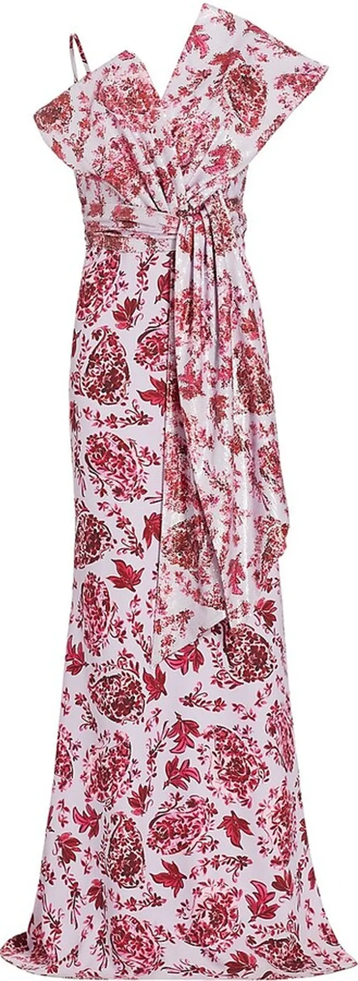 Floral Bow-Bodice Gown