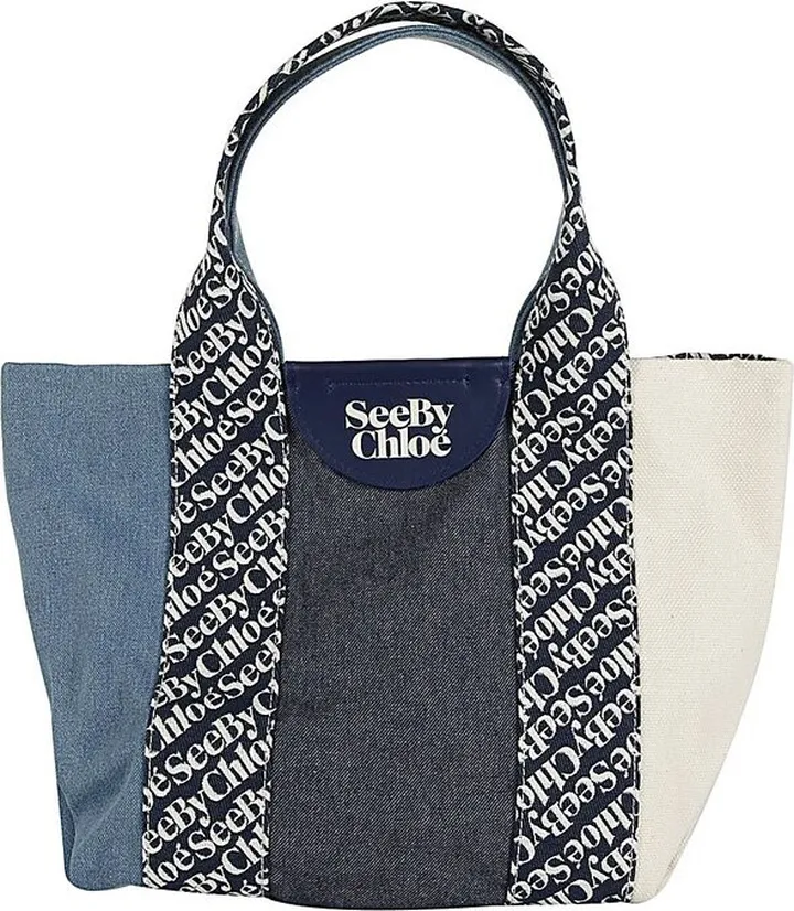 See By Chloé Laetizia Logo Printed Tote Bag