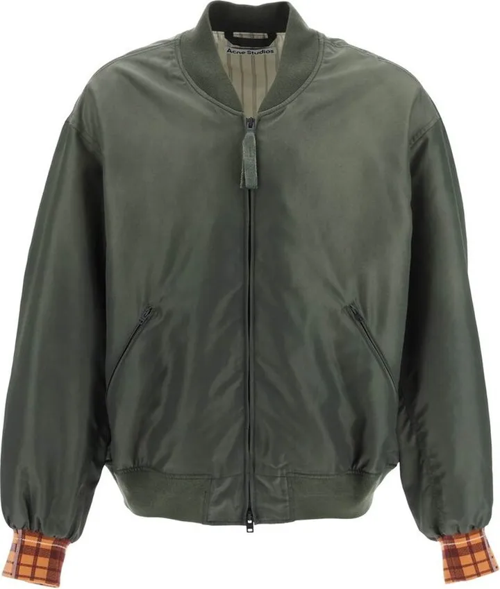 Acne Studios Satin Oversized Bomber Jacket