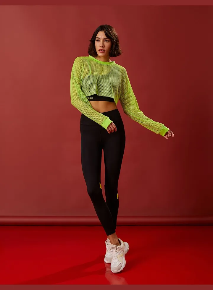 Relax Fit Crop Mesh Sport T-Shirt