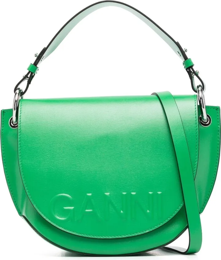 Saddle logo-embossed tote bag