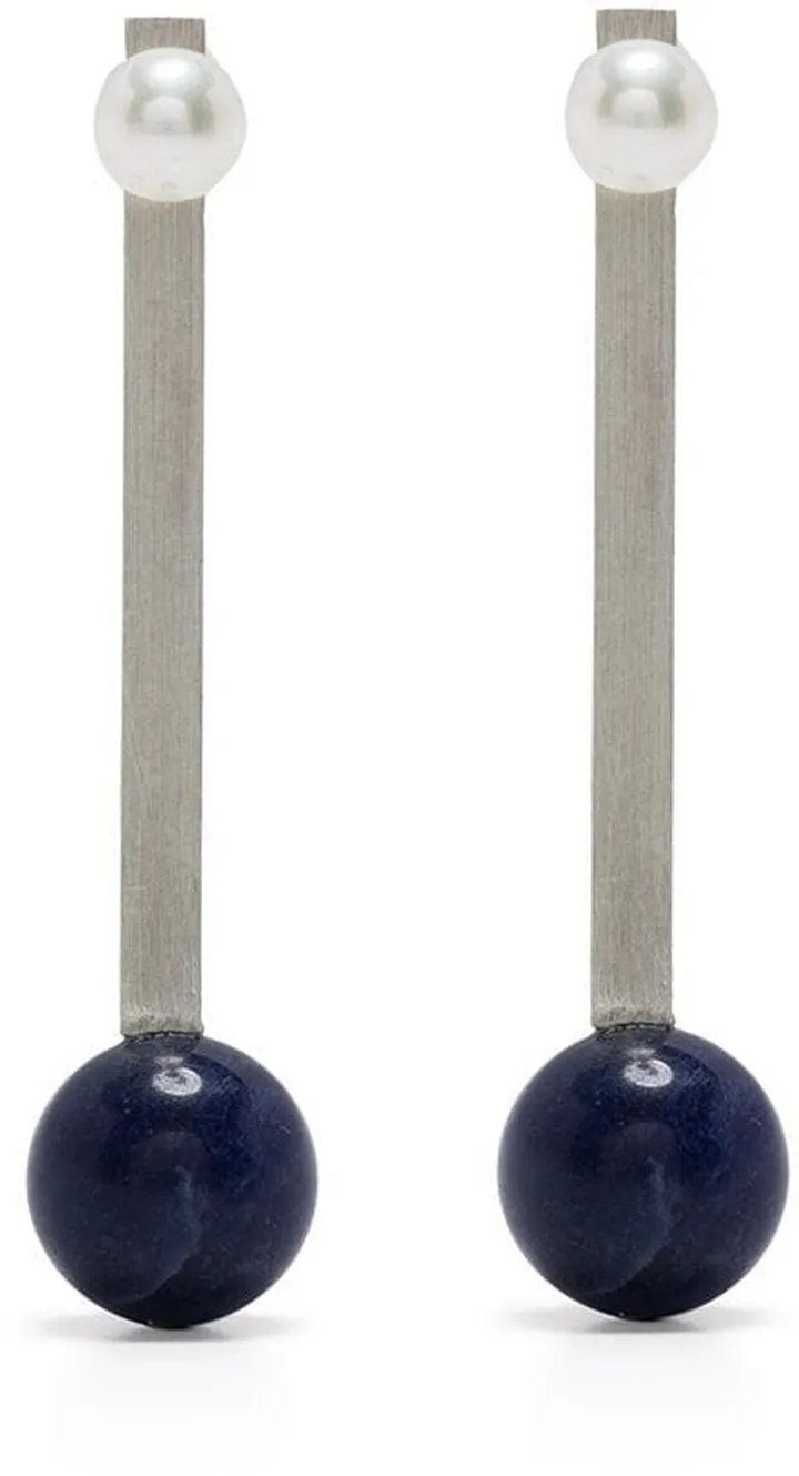 Unfinishing Freshwater-Pearl Swing Earrings