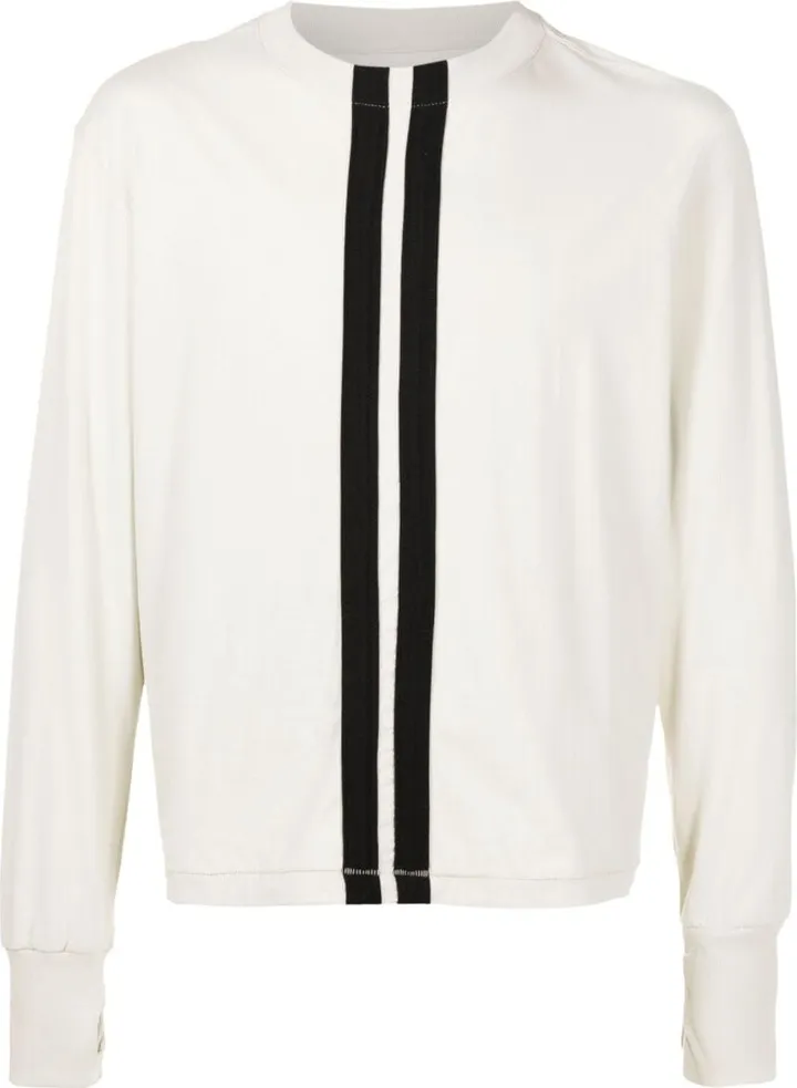 contrasting-stripe detail T-shirt