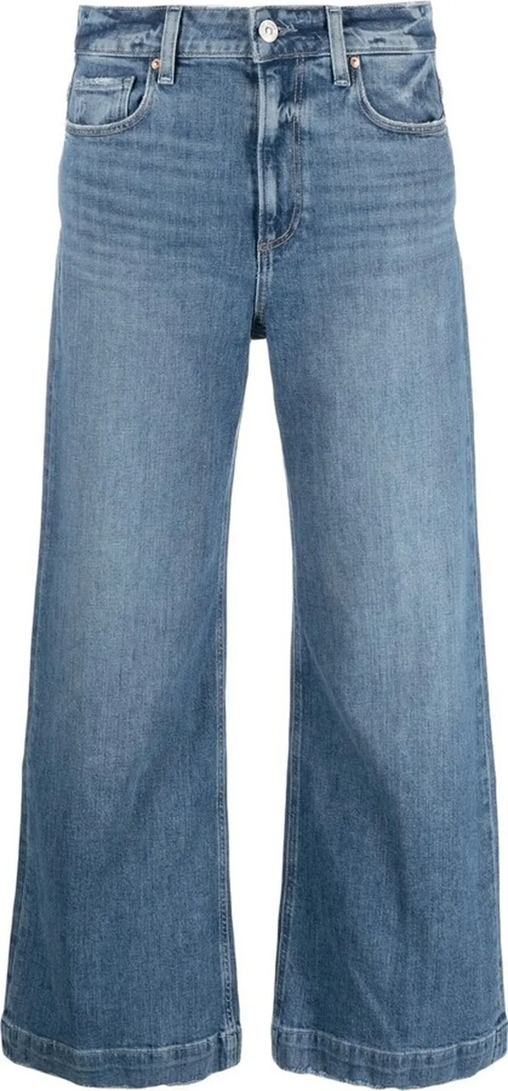PAIGE- Wide Leg Denim Cotton Jeans
