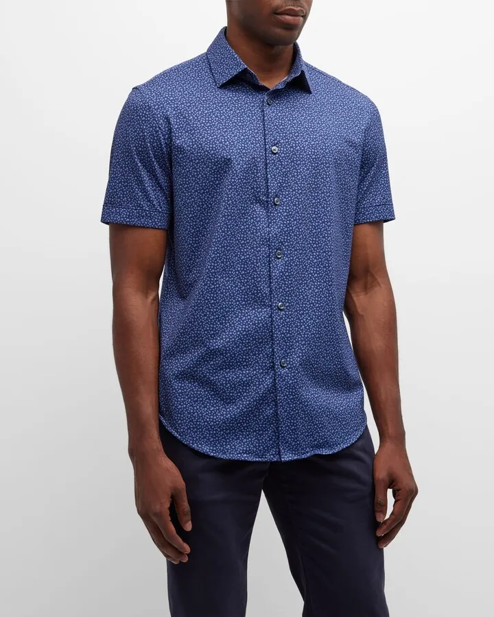 Men's OoohCotton Tech Floral Sport Shirt