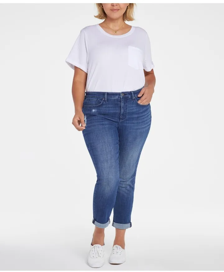 Plus Size Margot Girlfriend with Roll Cuffs Jeans