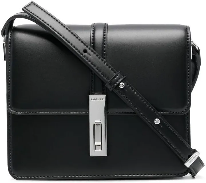 Contrast-Stitch Shoulder Bag