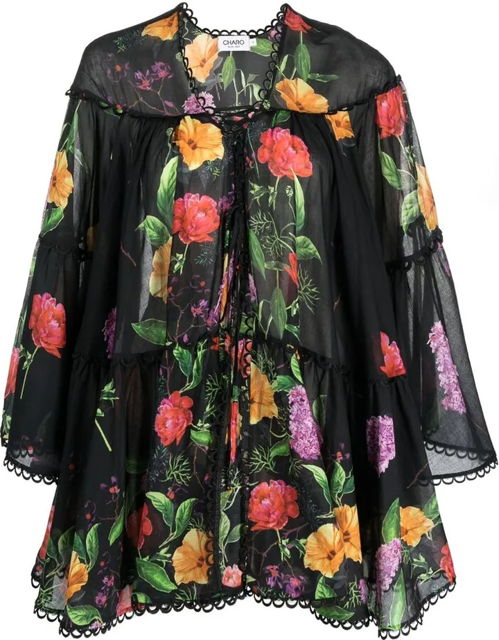 Floral-Print Minidress