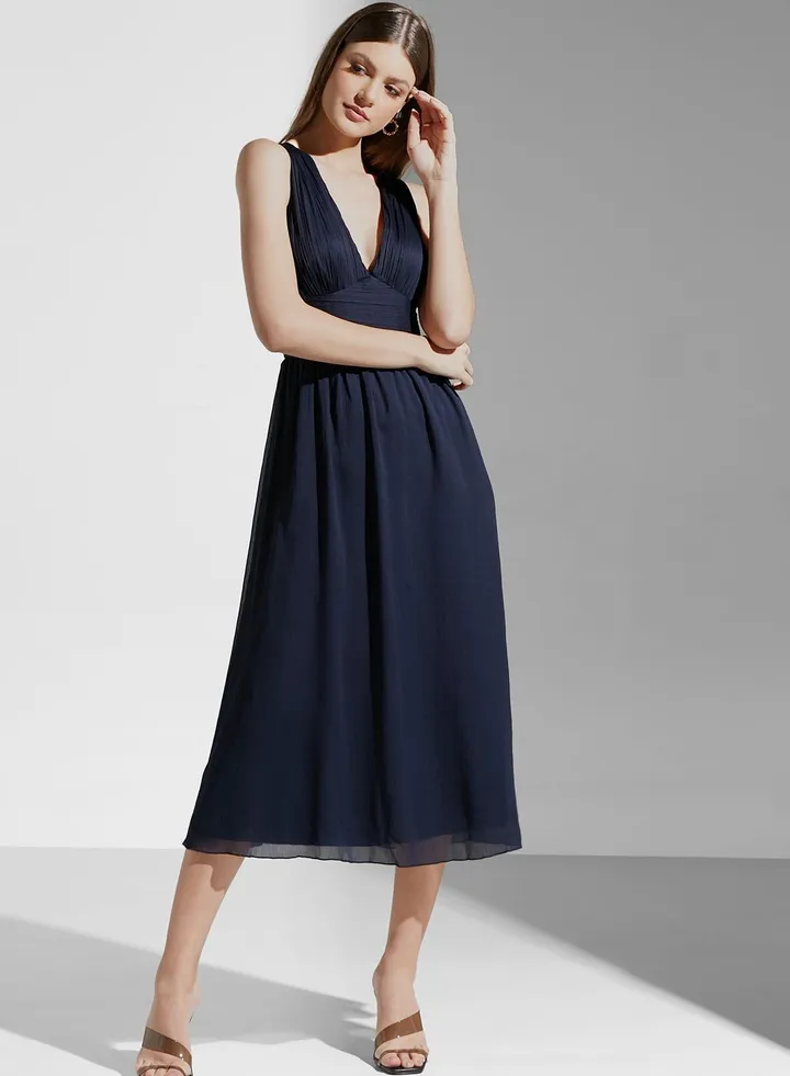 Ruched Tiered Dress