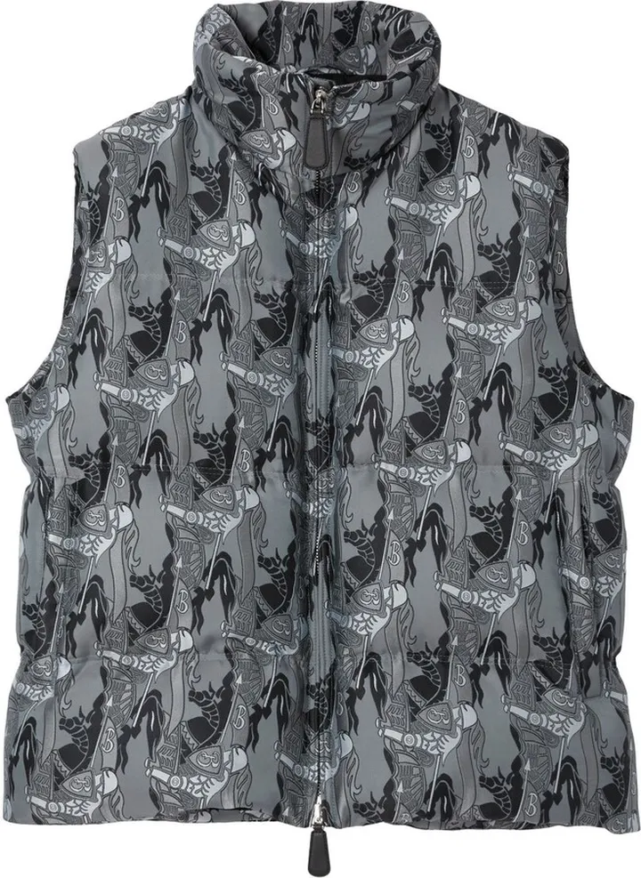EKD silk-blend jacquard puffer gilet