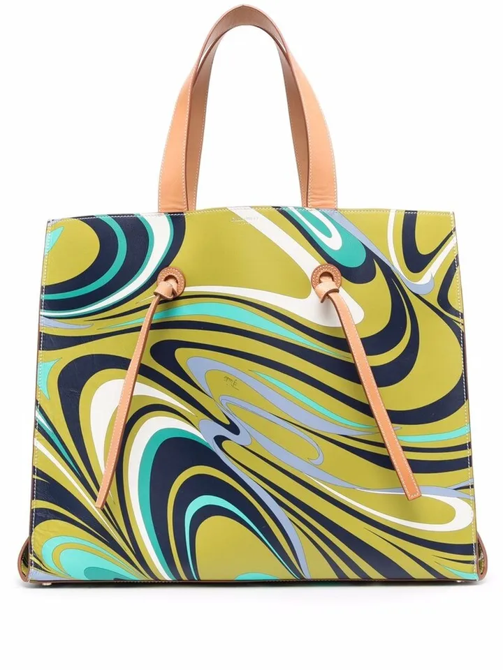 Abstract Pattern-Print Tote Bag