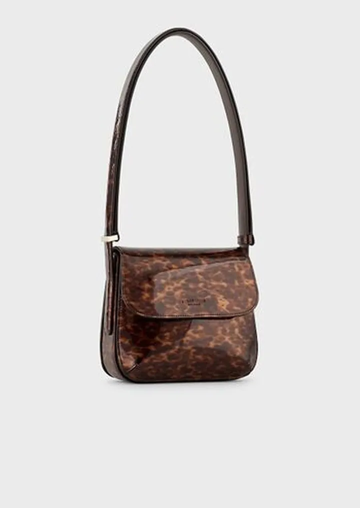 Small la Prima bag in tortoiseshell-design leather