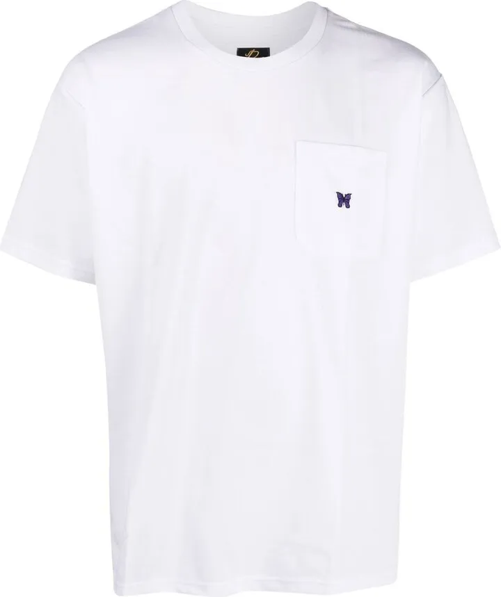 logo-embroidered pocket T-shirt